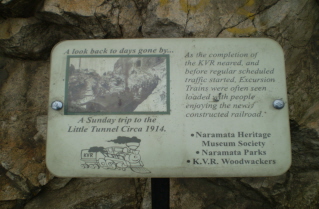 Information sign Little Tunnel, Kettle Valley Railway Naramata Section, 2010-08.
